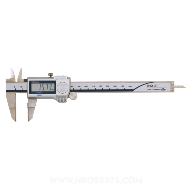 Mitutoyo 573-734-20 Digital ABS Blade Caliper, 0 to 6" / 0 to 150 mm, thumb roller