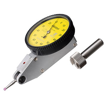 Mitutoyo 513-471-10E Horizontal Dial Test Indicator, Basic Standard Set, 0.14mm Range