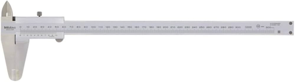 Mitutoyo 530-124 High Accuracy Standard Vernier Calipers, 0 to 300 mm, Metric