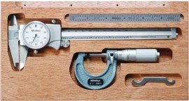 Mitutoyo 64PKA068A Digimatic Inch Tool Kit, 0 to 1" Micrometer