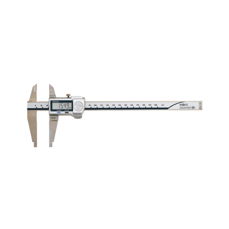 Mitutoyo 551-301-20 Digital ABS Caliper with nib style and standard jaws, 0 to 200 mm, metric