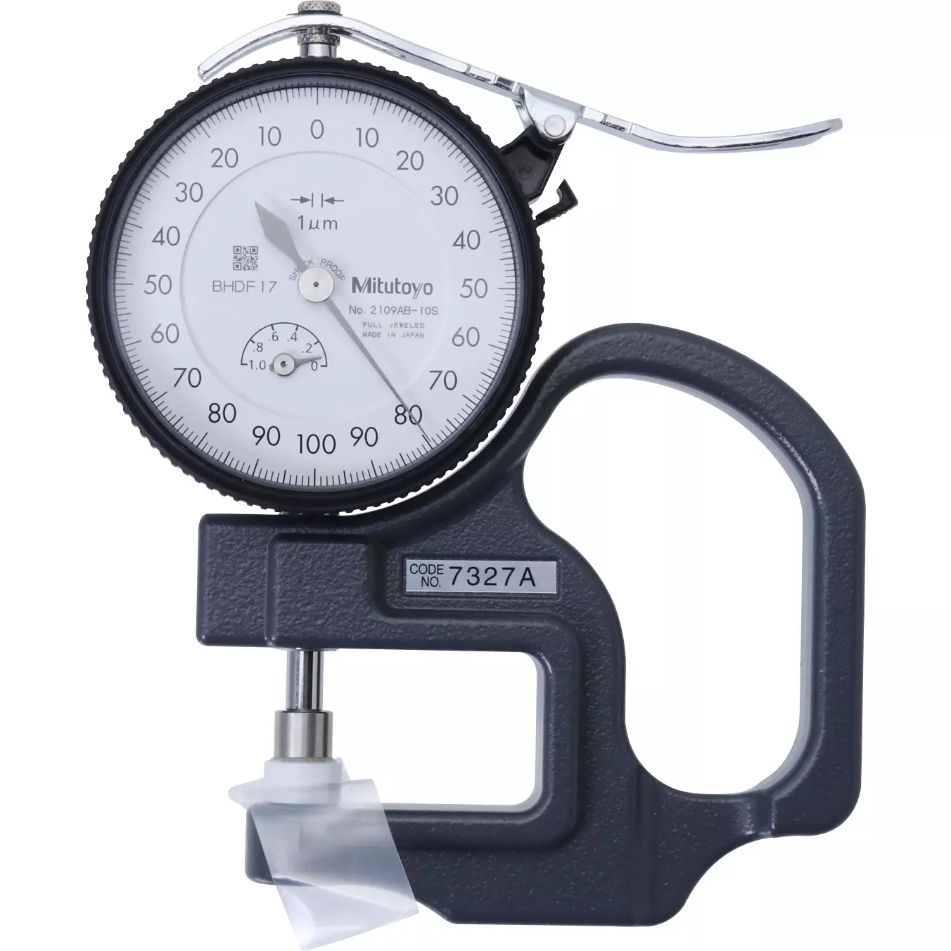 Mitutoyo 7327A Thickness Gauge with Dial, 0 to 1 mm