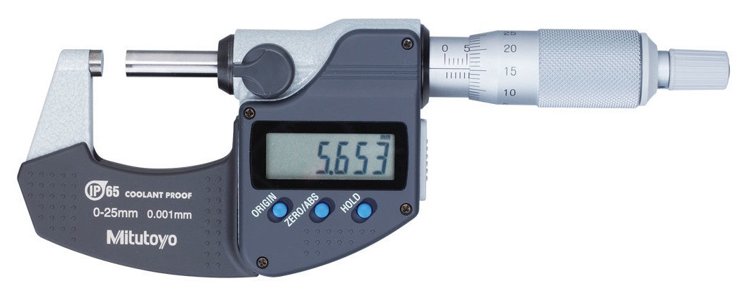 Mitutoyo 293-340-32 Coolant-Proof Digimatic Micrometer, 0 to 1"/0 to 25.4 mm
