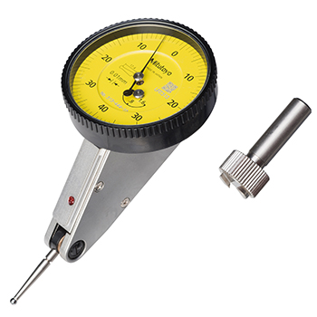 Mitutoyo 513-445-10E Horizontal Dial Test Indicator, Basic Tilted Set, 0.4mm Range