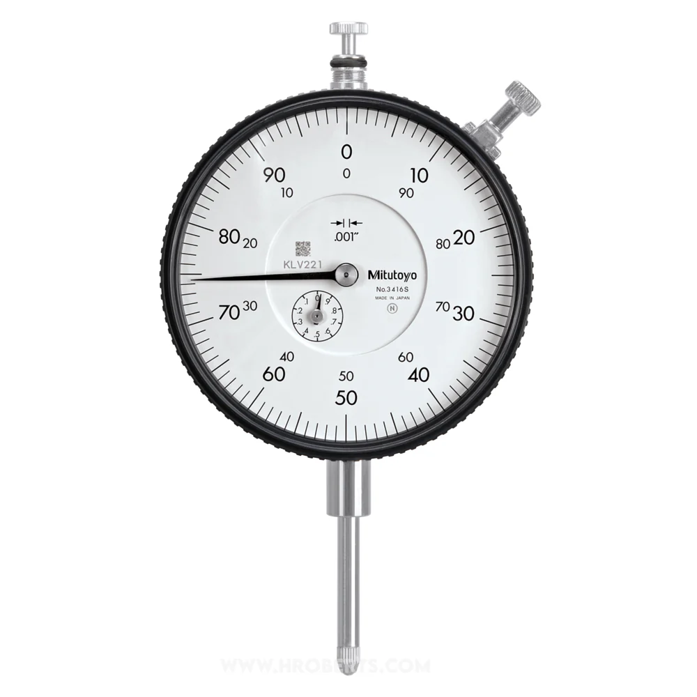 Mitutoyo 3416A Series 3 Large Face Dial Indicator, 0 to 1", imperial