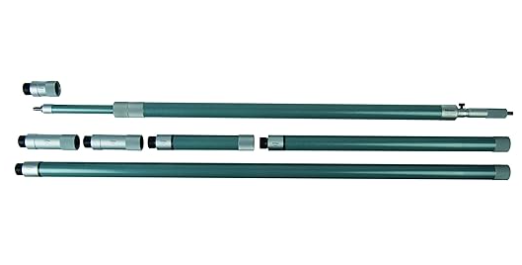 Mitutoyo 140-158 Series 140 2-Point Tubular Inside Micrometer with Extension Pipes, 1,000 to 3,000 mm