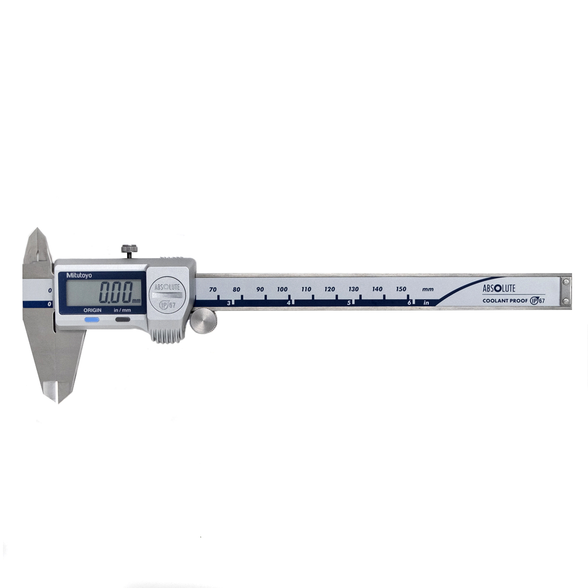 Mitutoyo 500-752-20 Absolute Coolant Proof IP67 Digimatic Caliper, 0-6" (0-150mm)