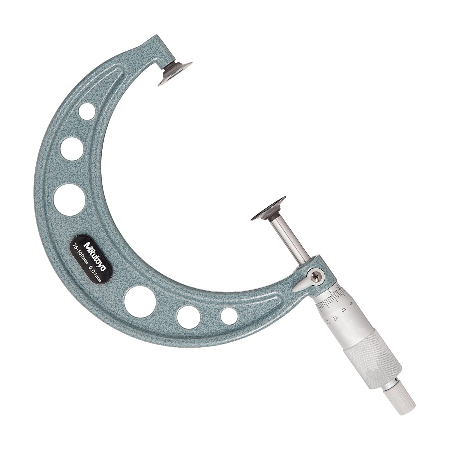 Mitutoyo 123-104 Disc Micrometer Hardened Steel, 75 to 100 mm