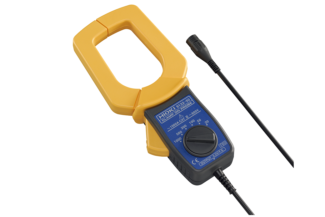 Hioki 9132-50 Clamp-On AC Probe, 20 to 1,000A AC