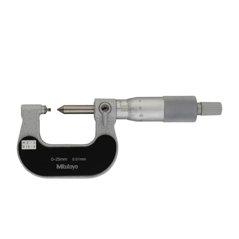 Mitutoyo 125-104 Screw Thread Micrometer, 2 to 3 mm/13-9TPI