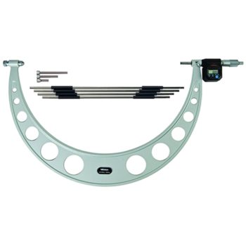Mitutoyo 340-521 Series 340 Digimatic Outside Micrometer with Interchangeable Anvils, 400 to 500 mm, Metric