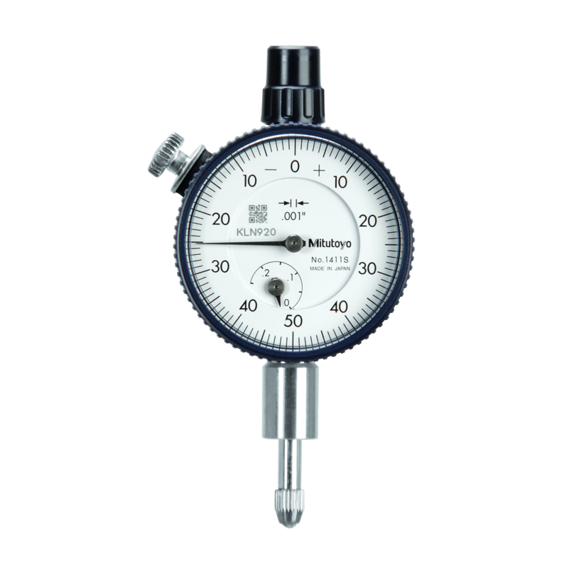 Mitutoyo 1411A Series 1 Dial Indicator with lug back, 0.25", 0.001"