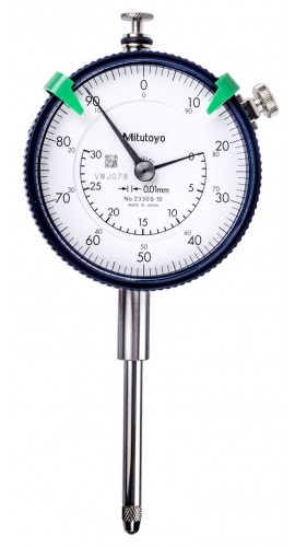 Mitutoyo 2330A-10 Series 2 Standard Dial Indicator with lug, 30 mm, metric
