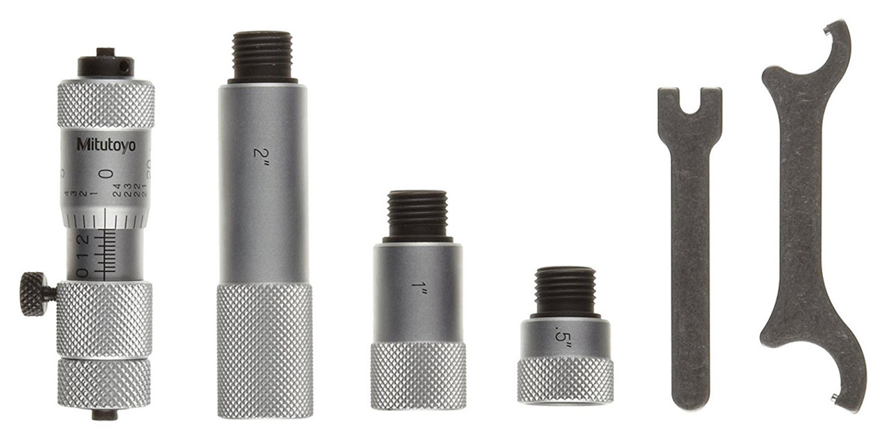 Mitutoyo 137-211 Hardened Face Tubular Inside Micrometer, 2 to 6"