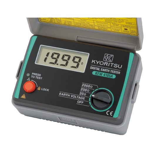 Kyoritsu 4105A-H Ground Resistance Tester, Digital, 2000Ω