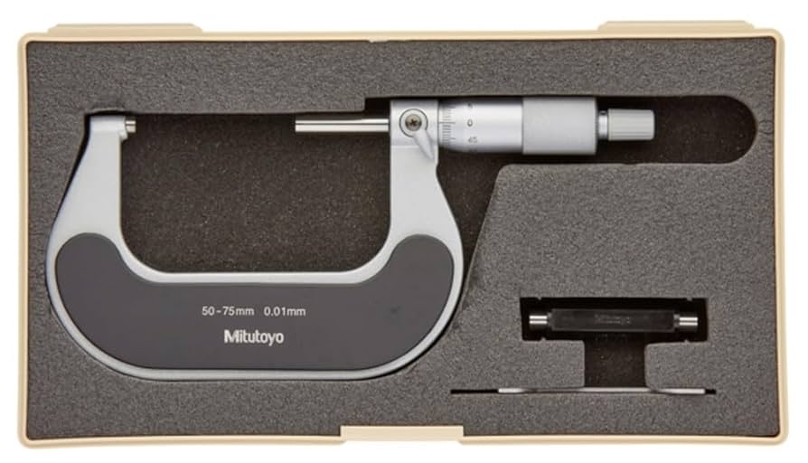 Mitutoyo 102-304 Series 102 Outside Micrometer, 75 to 100 mm