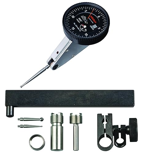 Mitutoyo 513-446-16T Horizontal Dial Test Indicator, Tilted Full Set, 0.06" Range
