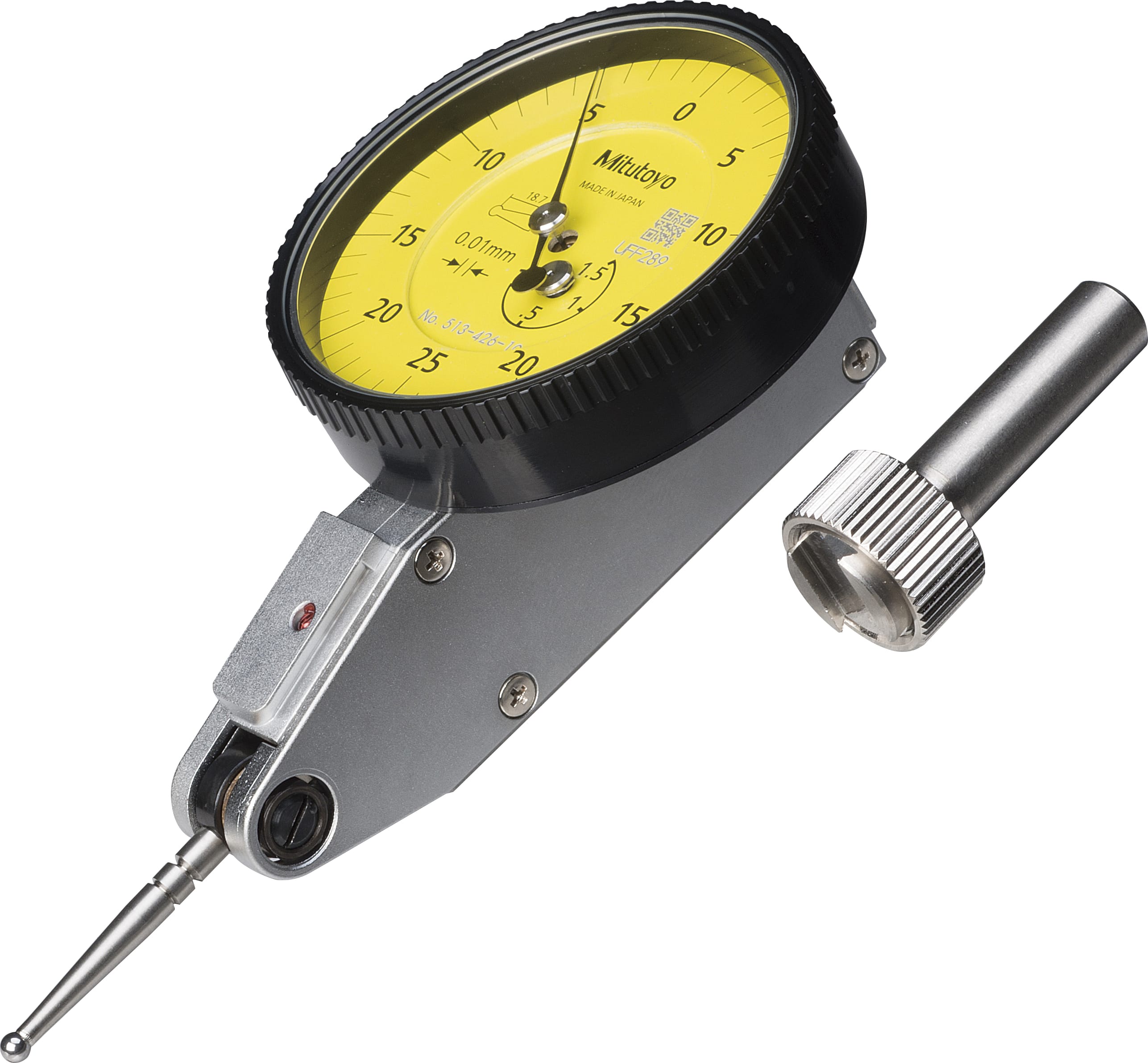Mitutoyo 513-426-10E Dial Test Indicator, Basic Standard Set, 1.5mm