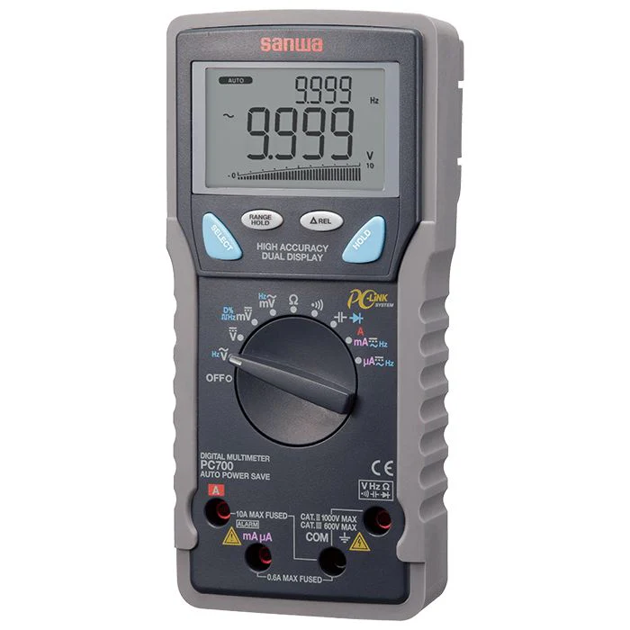 Sanwa PC700 Digital Multimeter Dual Display with PC Link - 0.06% Accuracy