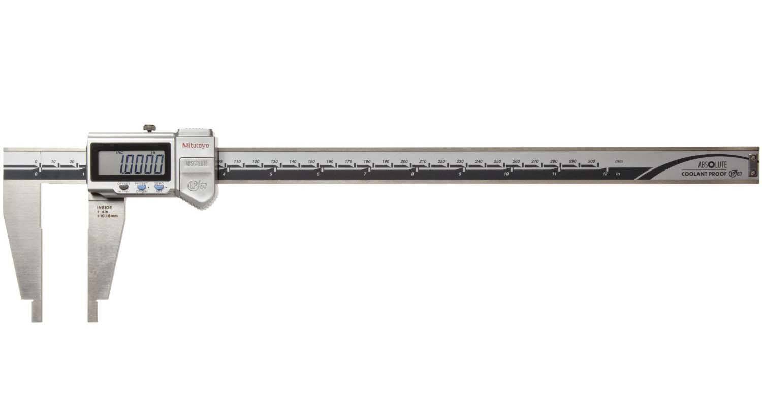 Mitutoyo 550-341-10 Digimatic Calliper, Nib Style Jaws, 0(.4)-12", 0.0005"/0(10)-300mm, 0.01mm, SPC