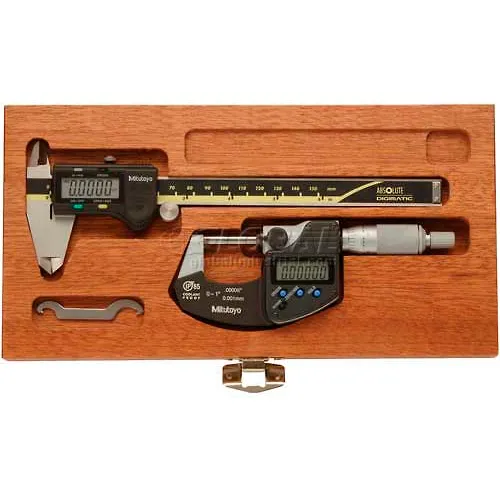 Mitutoyo 64PKA076B Digimatic Tool Kit, 0 to 1" Micrometer