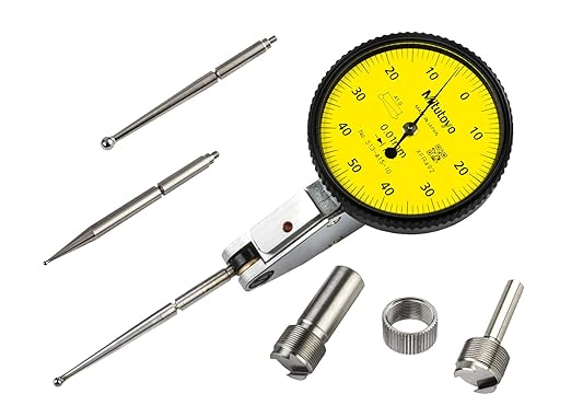 Mitutoyo 513-415-10A Horizontal Dial Test Indicator, Plus Set, 1mm Range