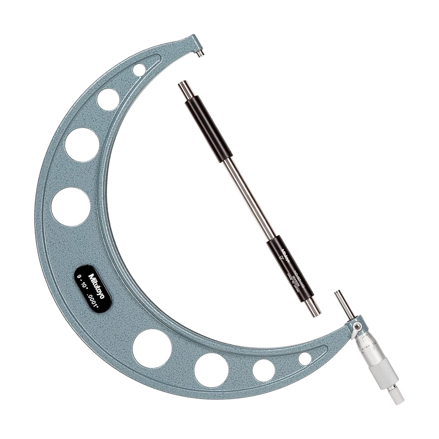 Mitutoyo 103-224 Outside Micrometer Economy Design, 9 to 10”, 0.0001”