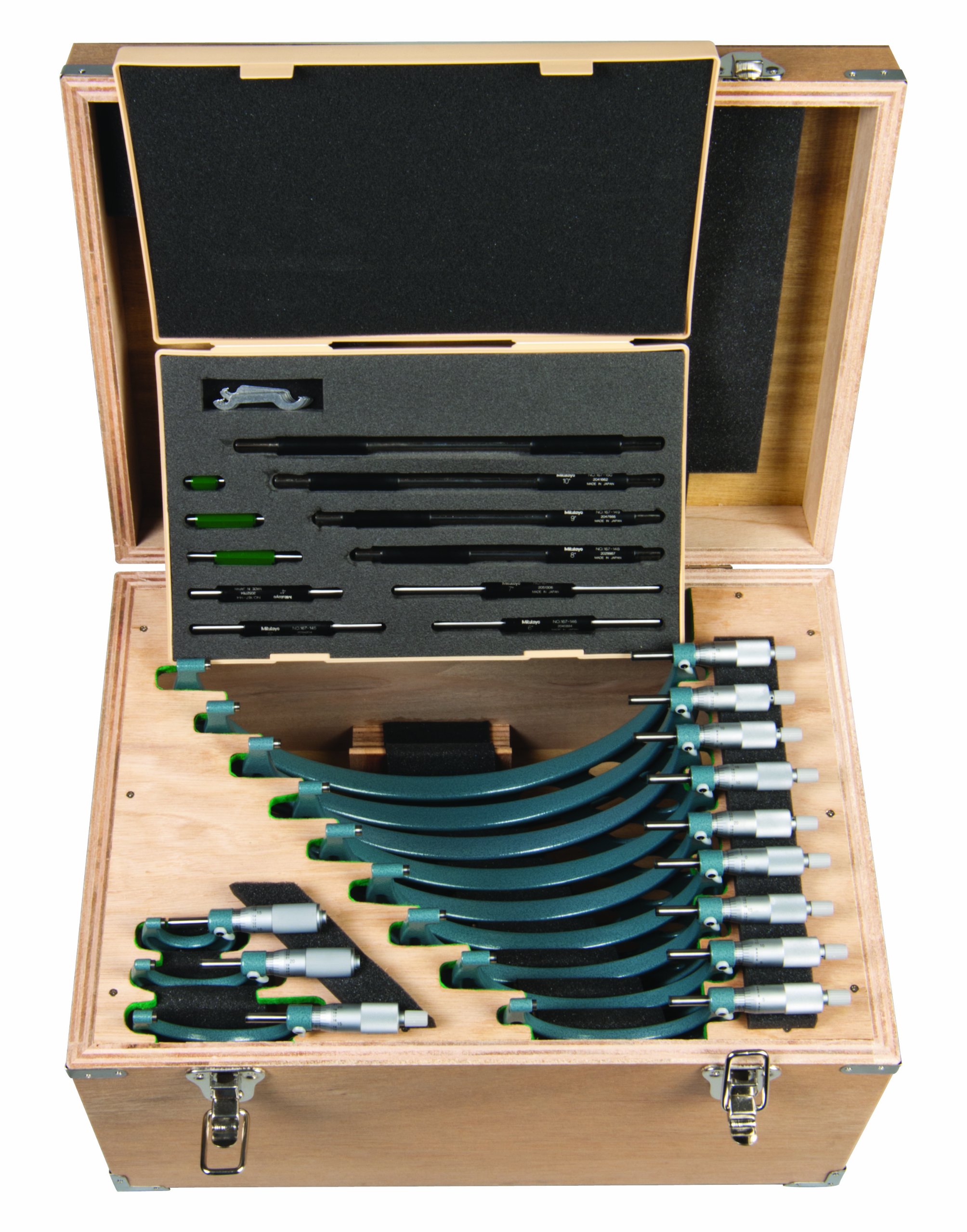 Mitutoyo 103-908-40 Series 103 Outside Micrometer Set, 0 to 12", 12 pieces Model: 103-908-40