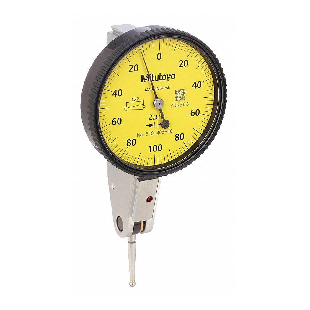Mitutoyo 513-405-10A Horizontal Dial Test Indicator, Plus Set, 0.2mm Range
