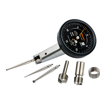 Mitutoyo 513-446-16A Horizontal Dial Test Indicator, Tilted Plus Set, 0.06" Range