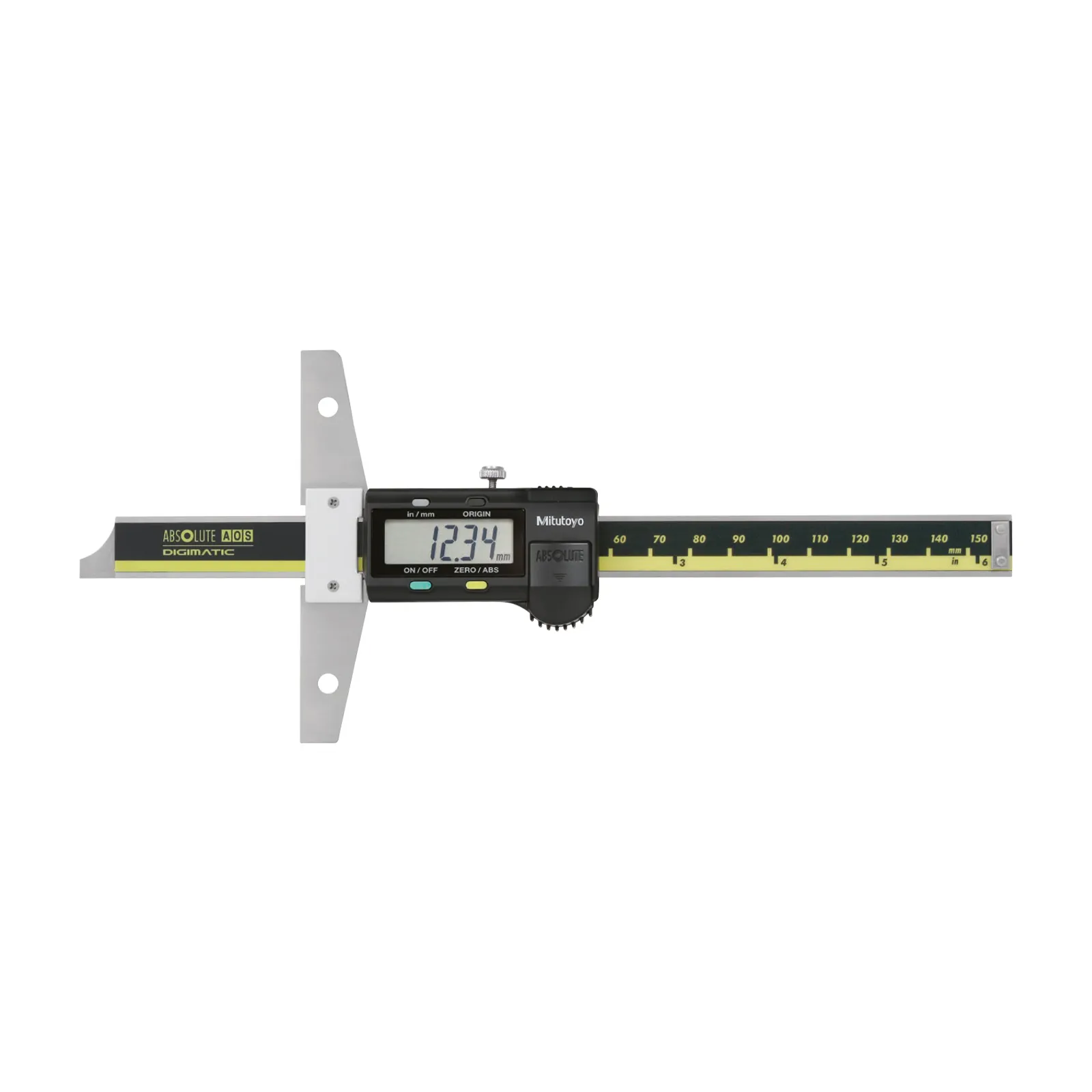 Mitutoyo 571-214-10 Digital ABS Depth Gauge, 0 to 18" / 0 to 450 mm