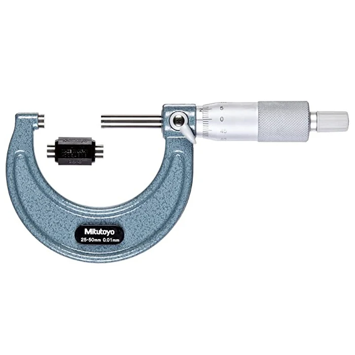 Mitutoyo 103-130 Series 103 Outside Micrometer, 25 to 50 mm, 0.001 mm