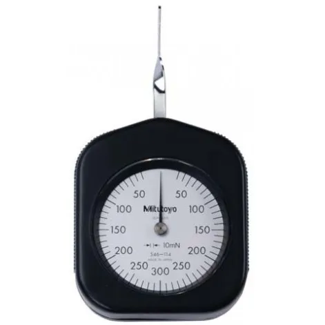 Mitutoyo 546-115 Dial Tension Gauge, 0.06 to 0.5 N Measuring Force, 0.02 N Minimum Reading