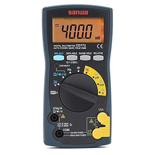 Sanwa CD772 Digital Multimeter with Backlight & Temperature Measurement