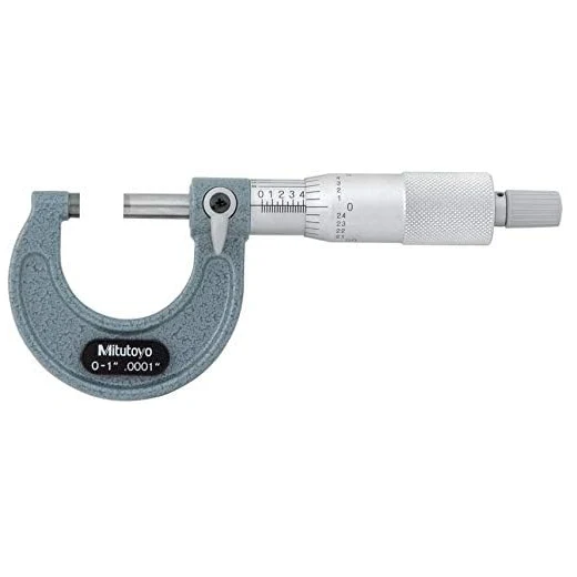 Mitutoyo 103-131 Outside Micrometer Economy Design, 0 to 1”