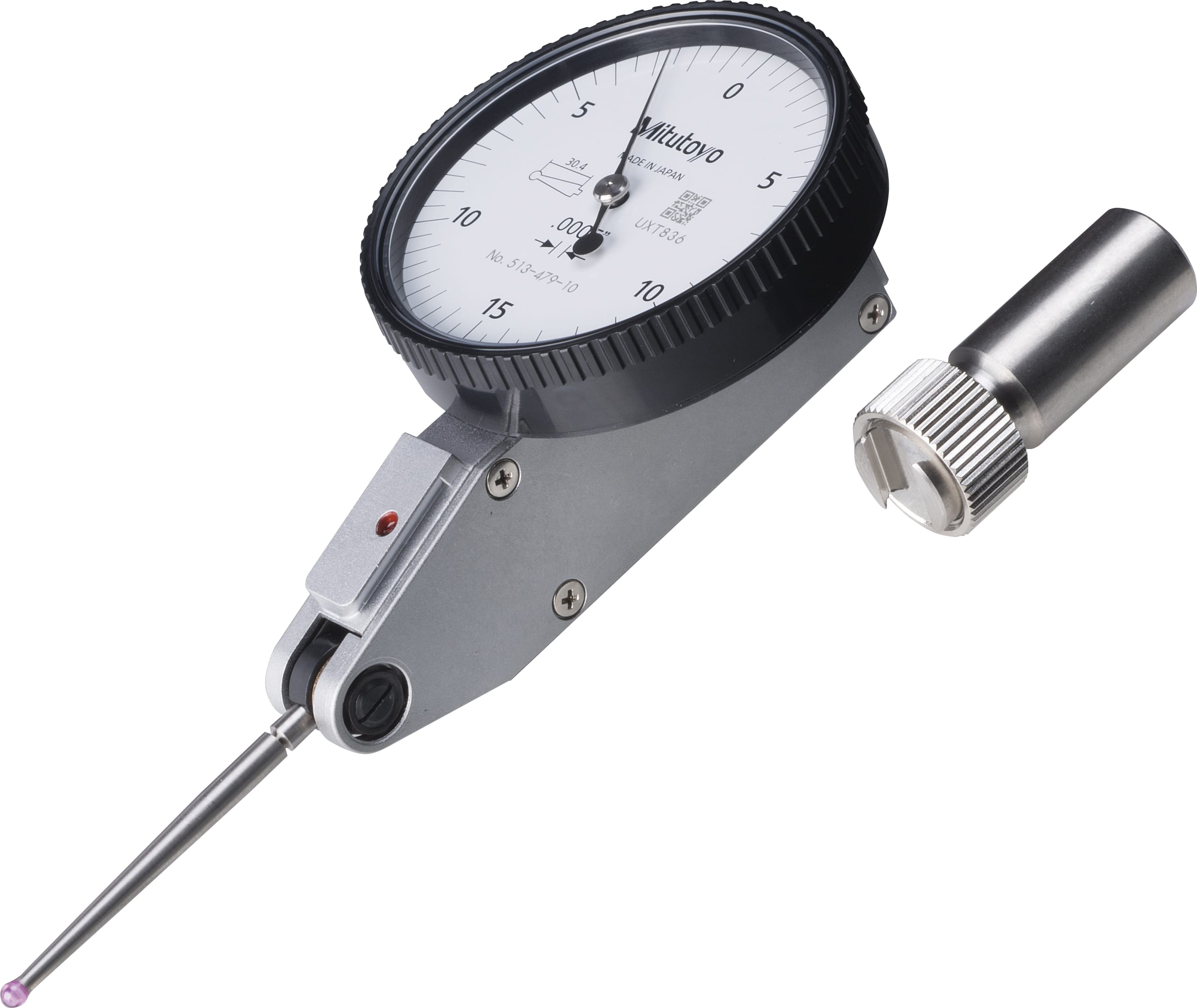 Mitutoyo 513-479-10E Horizontal Dial Test Indicator, Basic Standard Set, 0.03" Range