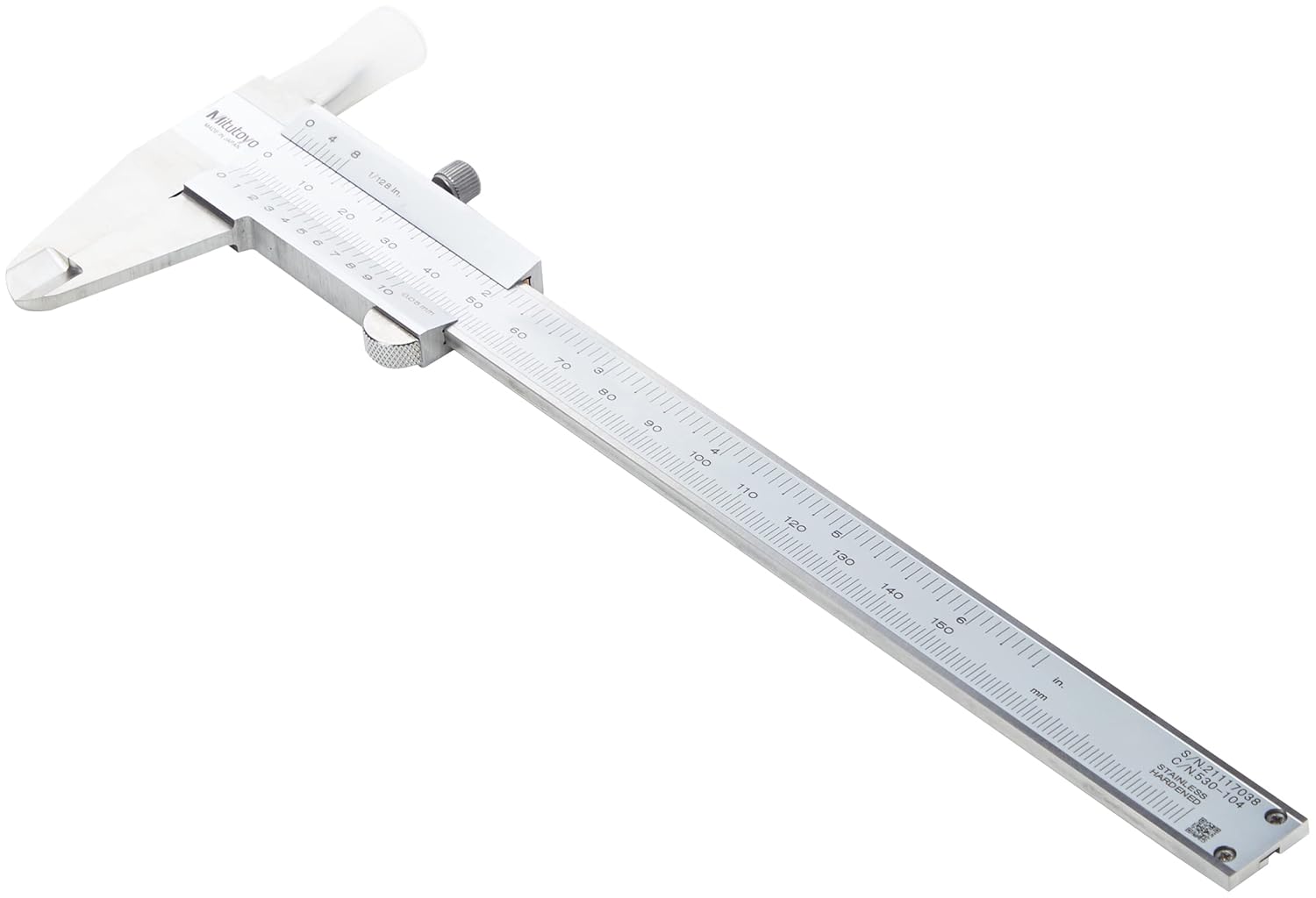 Mitutoyo 530-101 Standard Vernier Calipers, 0 to 150 mm, Metric
