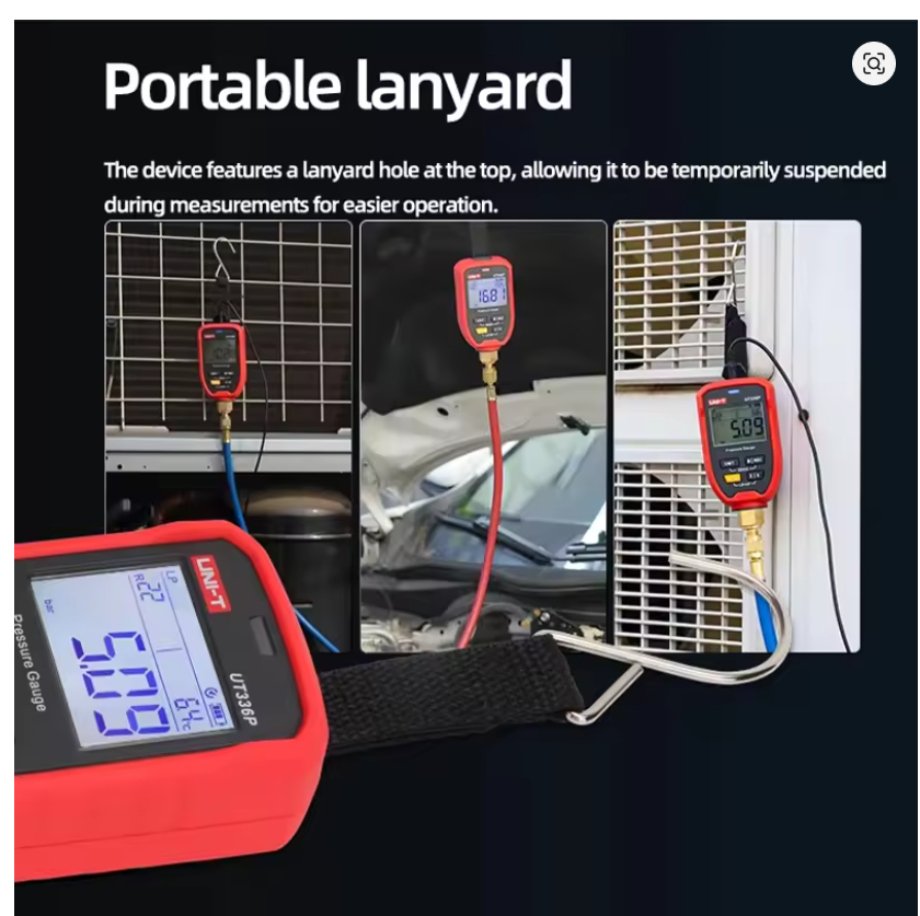 UNI-T UT336P Wireless Pressure Gauge -1 to 60bar Offline Data Logging for Refrigeration Heat Pump