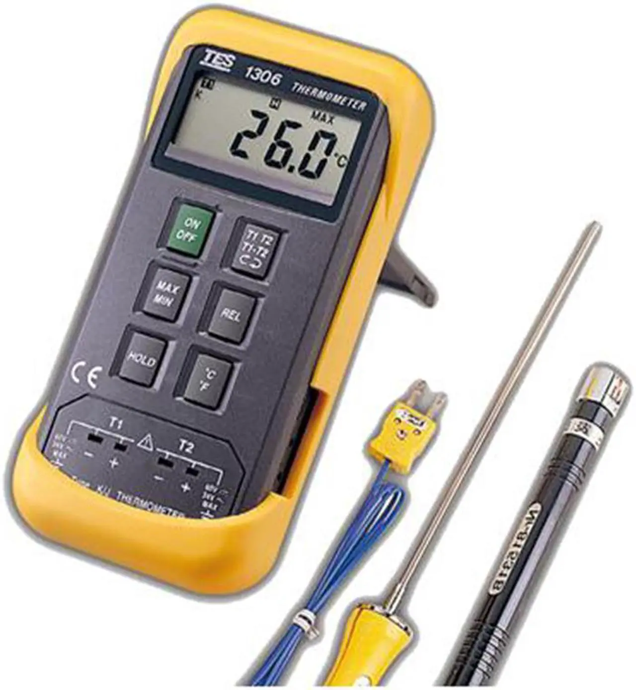 TES-1306 Dual-Channel Digital Thermometer