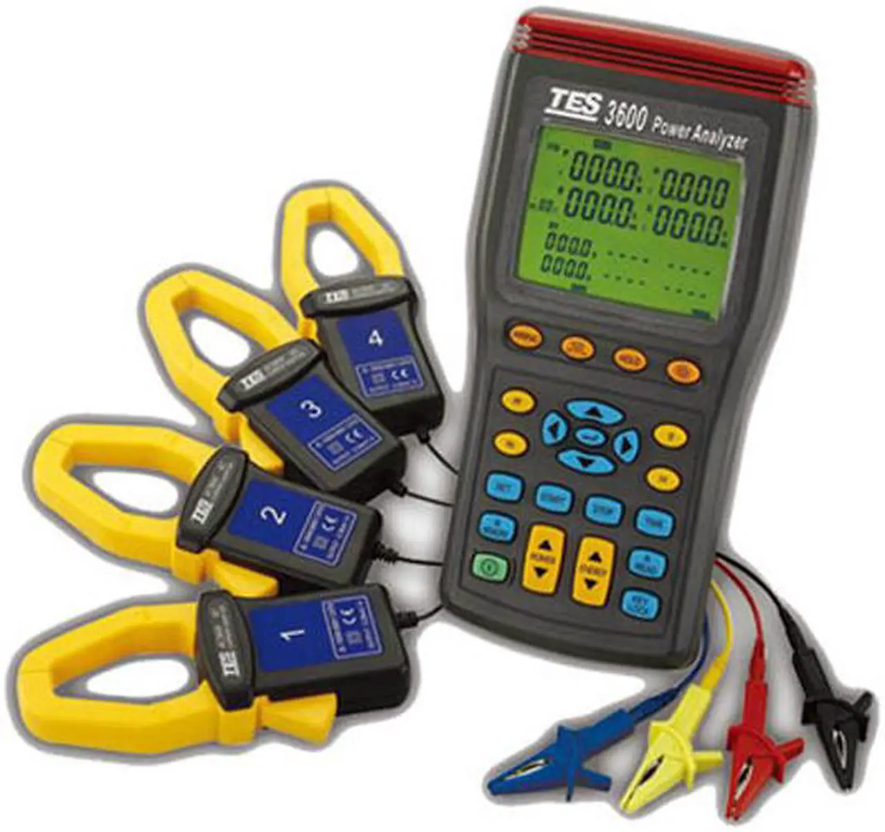 TES-3600 3P4W Power Quality Analyzer Power Phase Power Analyzer True RMS