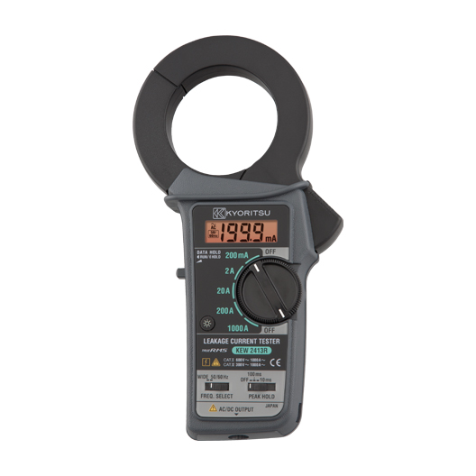 Kyoritsu 2413R True RMS Leakage Clamp Meter, 1000A/0.1mA