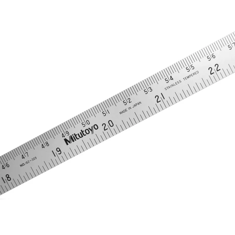 Mitutoyo 182-309 Semi-Flexible Steel Rule, Size 40" X 1000mm