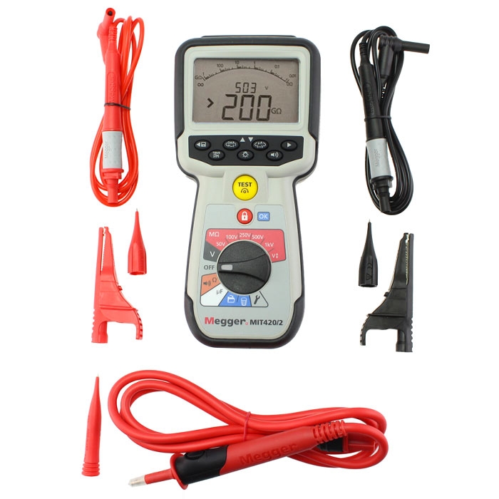 Megger MIT420/2 Insulation Tester + PI & DAR 50V/100V/250V/500V/1000V