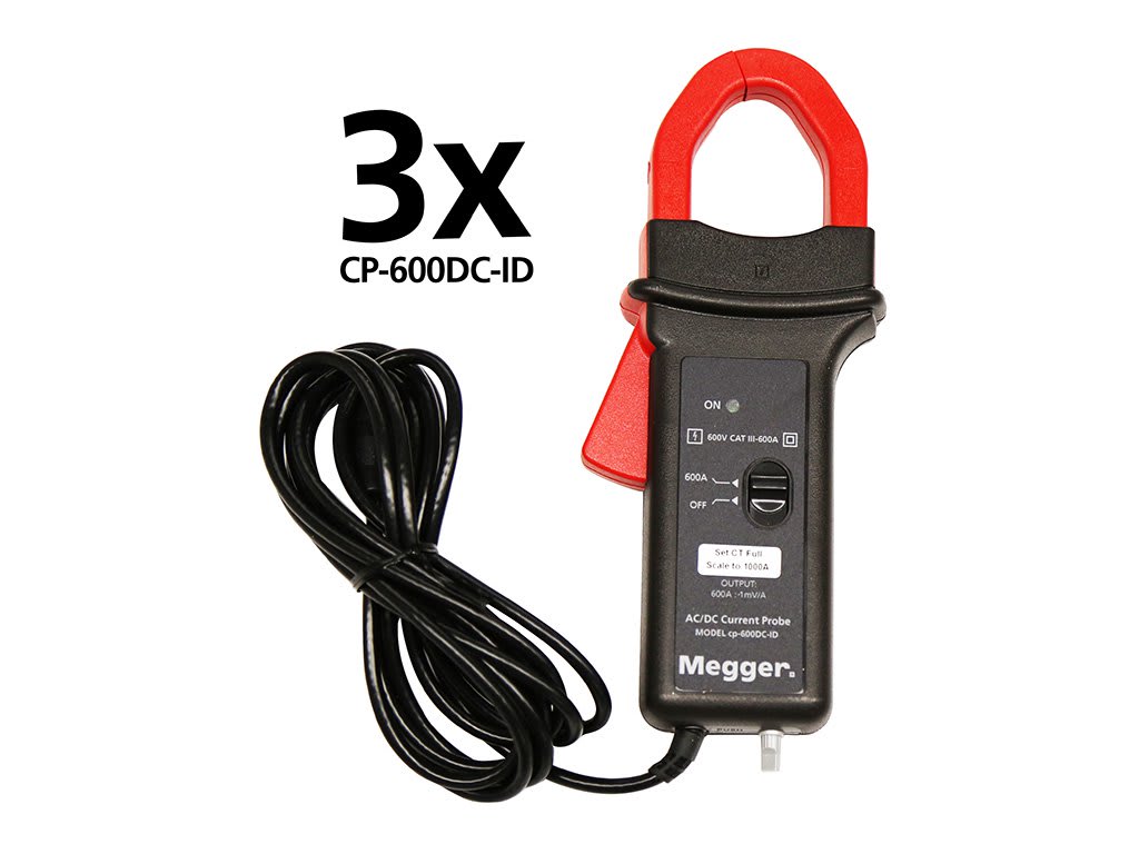Megger CP-600DC-ID-KIT Kit of 3 CP-600DC-ID 600A Split Core Current Clamps