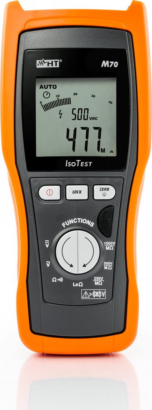 HT Instruments ISOTEST M70 1000V Insulation Meter, 200mA Continuity Meter and RMS DMM