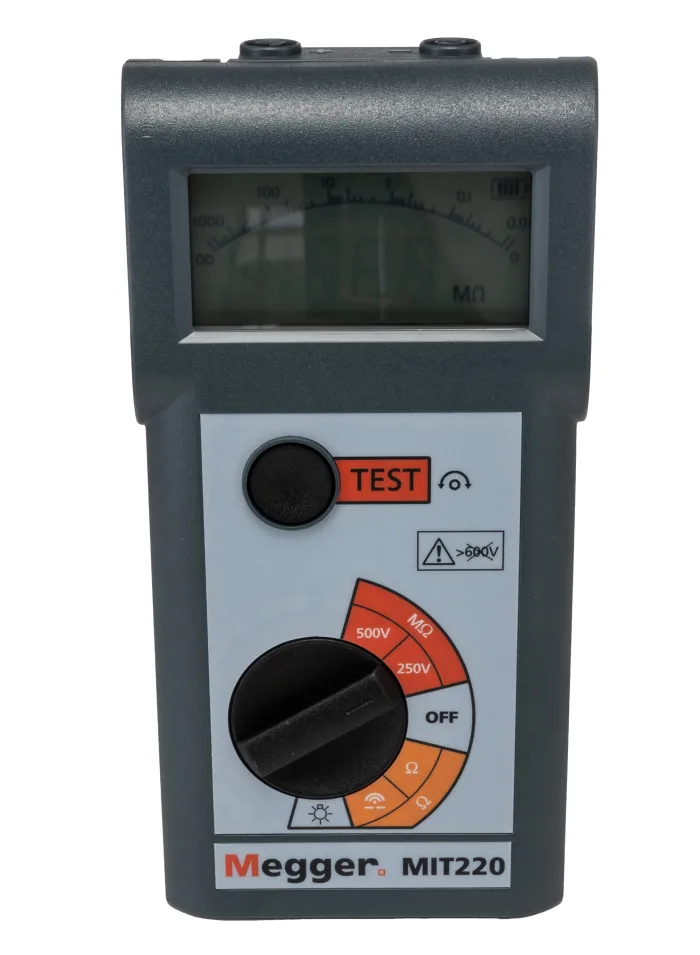 Megger MIT220 Handheld Insulation Tester, 500VDC