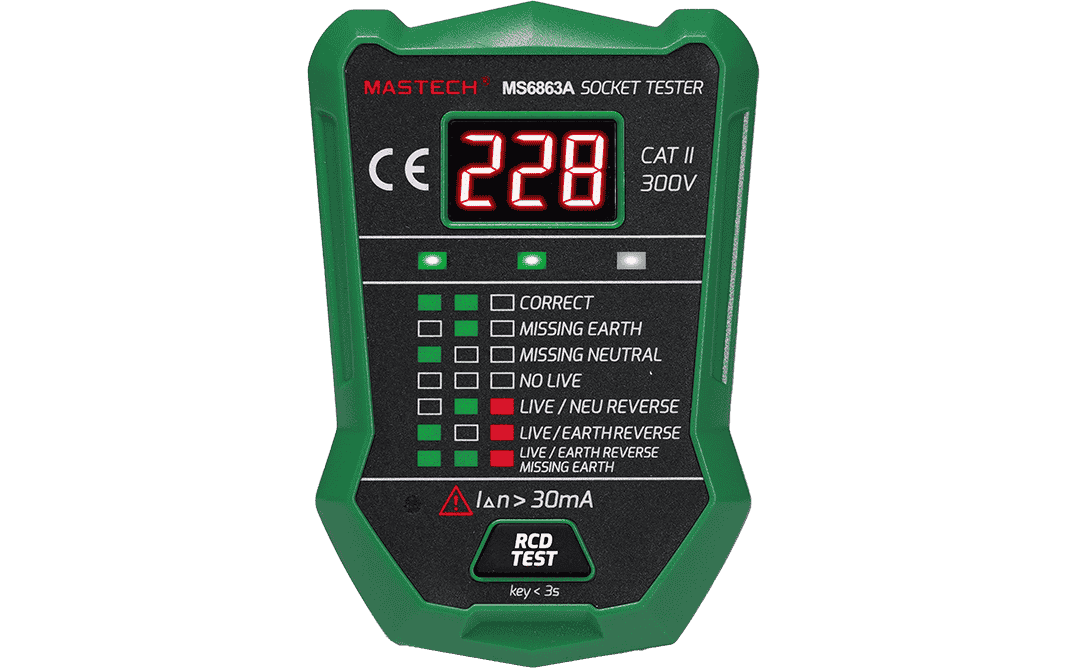 Mastech MS6863A Digital Socket Tester