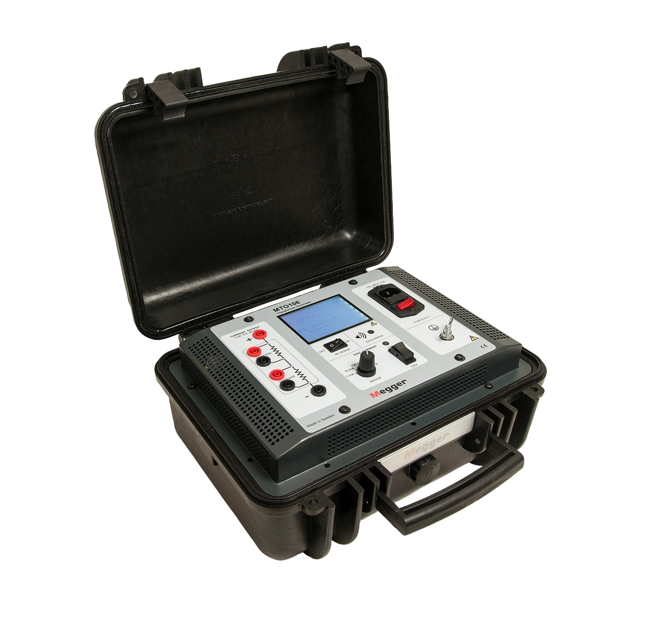 Megger MTO106 Transformer Ohmmeter with 10m Kelvin leads and cable bag