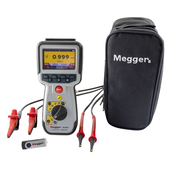 Megger DLRO2 KC100C KIT Ducter Low Resistance with Clip Probe Reel Kit