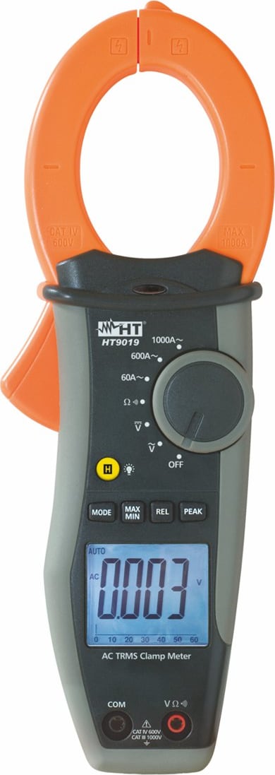 HT Instruments HT9019 AC/DC TRMS Professional Clamp Meter up to 1000A